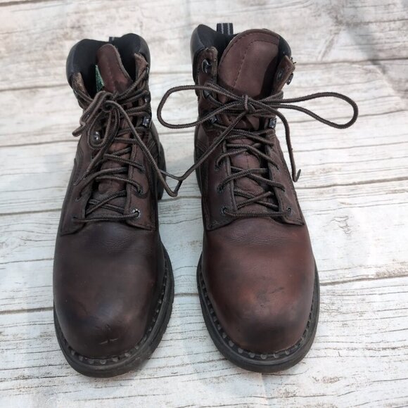 Red Wing 3526 Steel Toe Leather Work Boots Brown EH Slip-Resistant – Men’s 9.5 - Picture 1 of 11